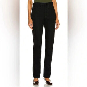 FRAME Noir Le Italien High Waist True Straight Leg Jeans Black Size 25 NWOT $338